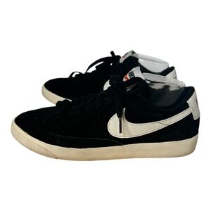 Nike Blazer Low SD Black Suede White Swoosh Women's Shoes Size‎ 8.5 AV9373-001